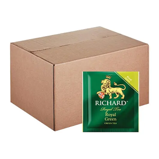 Чай RICHARD &quot;Royal Green&quot;, зеленый, 200 пакетиков в конвертах по 2 г, 100183, фото 1