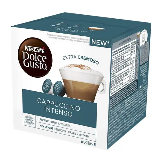 Капсулы для кофемашин NESCAFE Dolce Gusto &quot;Cappuccino Intenso&quot;, 16шт*12г, ш/к 72643, 12385105, фото 3