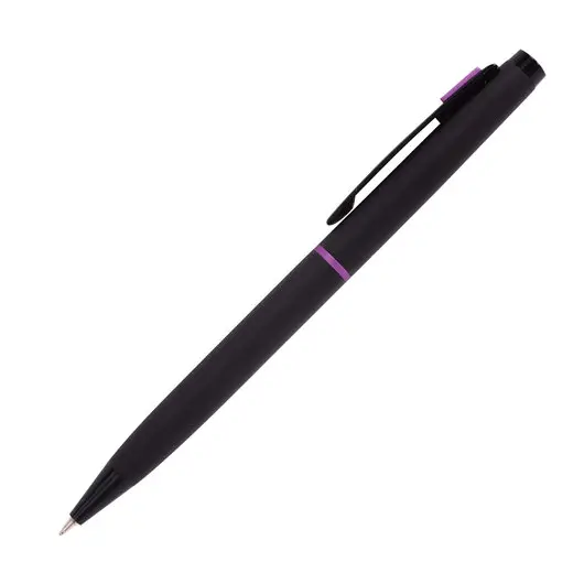 Ручка бизнес-класса шариковая BRAUBERG Nota, СИНЯЯ, корпус черный, трехгранная, линия, 143488, фото 1