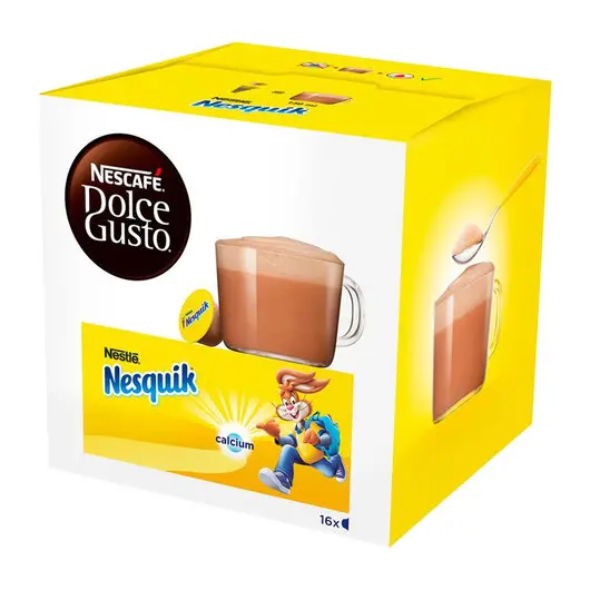 Капсулы для кофемашин NESCAFE Dolce Gusto &quot;Nesquik&quot;, какао напиток с молоком 16шт*16г, ш/к 62220, 12395760, фото 3