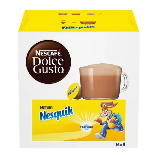 Капсулы для кофемашин NESCAFE Dolce Gusto &quot;Nesquik&quot;, какао напиток с молоком 16шт*16г, ш/к 62220, 12395760, фото 1