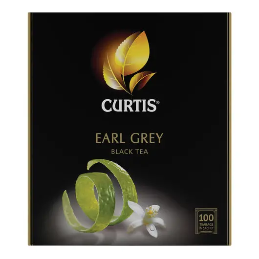 Чай CURTIS &quot;Earl Grey&quot;, черный с бергамотом, 100 пакетиков в конвертах по 2 г, 510421, фото 2