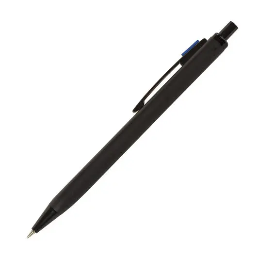 Ручка бизнес-класса шариковая BRAUBERG Tono, СИНЯЯ, корпус черный, синие детали, 0,5м, 143489, фото 1
