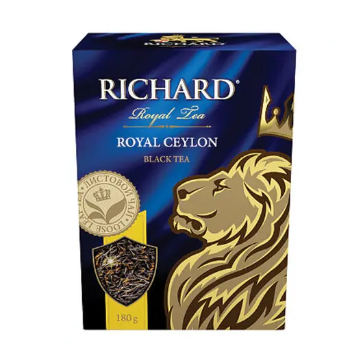 Чай RICHARD &quot;Royal Ceylon&quot;, черный листовой, картонная упаковка, 180 г, 100157, фото 1
