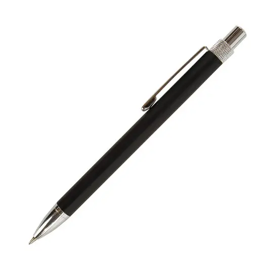 Ручка бизнес-класса шариковая BRAUBERG Allegro, СИНЯЯ, корпус черный с хромом, линия, 143491, фото 1