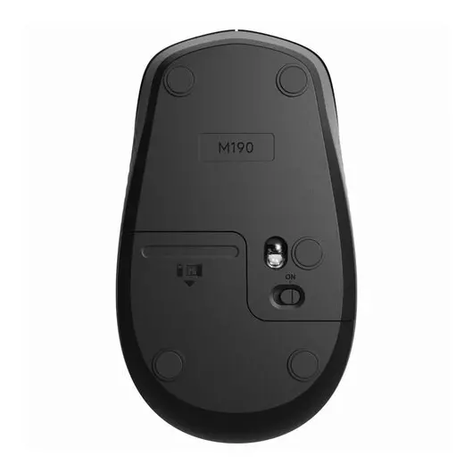 Мышь беспроводная LOGITECH M190, 2 кнопки+1 колесо-кнопка, оптическая, чёрно-серый 91, 910-005905, фото 6