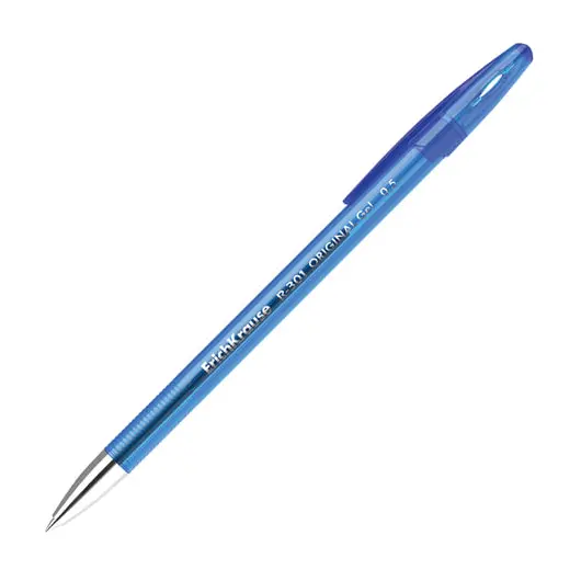 Ручка гелевая ERICH KRAUSE &quot;R-301 Original Gel&quot;, СИНЯЯ, корпус прозрачный, узел 0,5 мм, линия письма 0,4 мм, 40318, фото 1