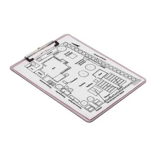 Доска-планшет ERICH KRAUSE с прижимом А4 (227х315 мм), пластик, 2 мм, прозрачная, 2442, фото 7
