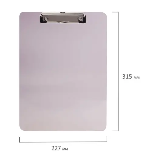 Доска-планшет ERICH KRAUSE с прижимом А4 (227х315 мм), пластик, 2 мм, прозрачная, 2442, фото 8