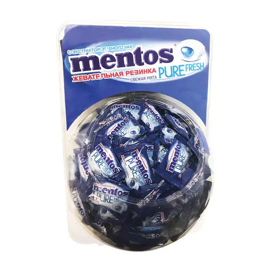 Жевательная резинка MENTOS Pure Fresh (Ментос) &quot;Свежая Мята&quot;, сфера, 250 жевательных резинок, 85255, фото 1