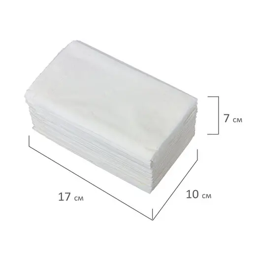 Салфетки бумажные для диспенсера, LAIMA (Система N4) PREMIUM, 2-слойные, КОМПЛЕКТ 5 пачек по 200 шт., 19,5х16,5 см, белые, 112510, фото 6