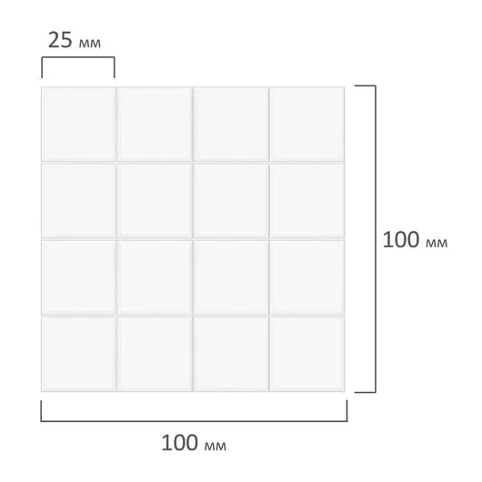 Клеевые квадраты двухсторонние 25мм х 25мм х 2мм, ВСПЕНЕННАЯ ОСНОВА, 48шт, BRAUBERG,, фото 6