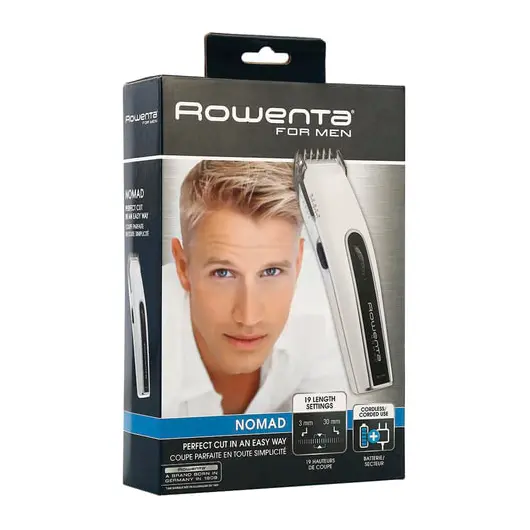 Машинка для стрижки волос ROWENTA TN1400F0, 19 установок длины, 2 насадки, аккумулятор, фото 8