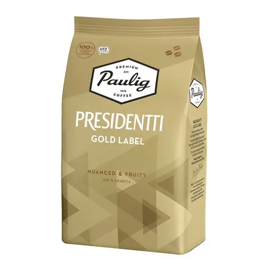 Кофе в зернах Paulig &quot;Presidentti Gold Label&quot;, вакуумный пакет, 1кг, фото 1