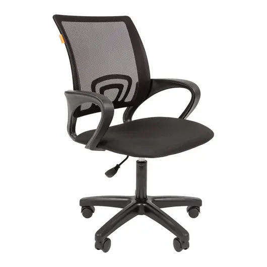 Кресло оператора Chairman 696 LT, спинка ткань-сетка черная/сиденье ткань С черная, регулировка по высоте, фото 1