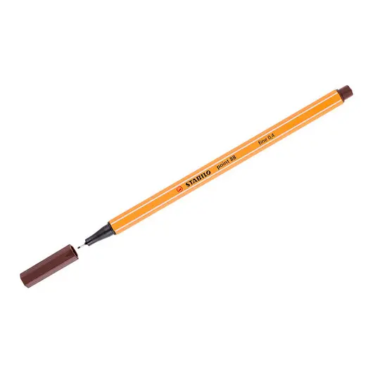 Ручка капиллярная Stabilo &quot;Point 88&quot; коричневая, 0,4мм, фото 1