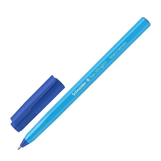 Ручка шариковая SCHNEIDER (Германия) Tops 505 F Light, СИНЯЯ, корпус голубой, узел 0,8мм, 150523, фото 1