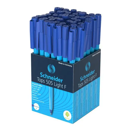 Ручка шариковая SCHNEIDER (Германия) Tops 505 F Light, СИНЯЯ, корпус голубой, узел 0,8мм, 150523, фото 3