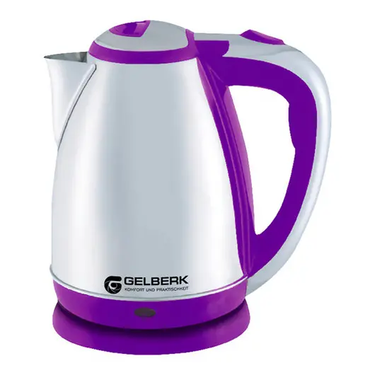 Чайник электрический Gelberk GL-319, 1.8л, 1500Вт, нержавеющая сталь, фиолетовый, фото 1
