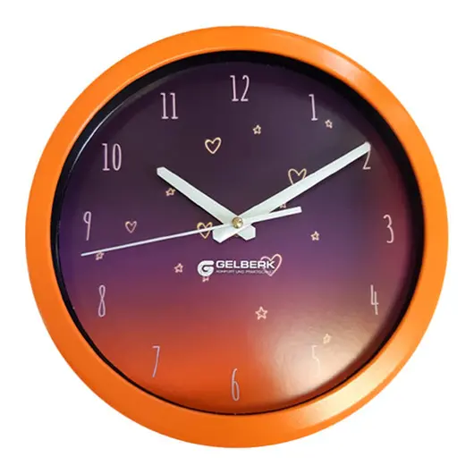Часы настенные ход плавный, Gelberk GL-901, круглые, 28,5*28,5, фото 1