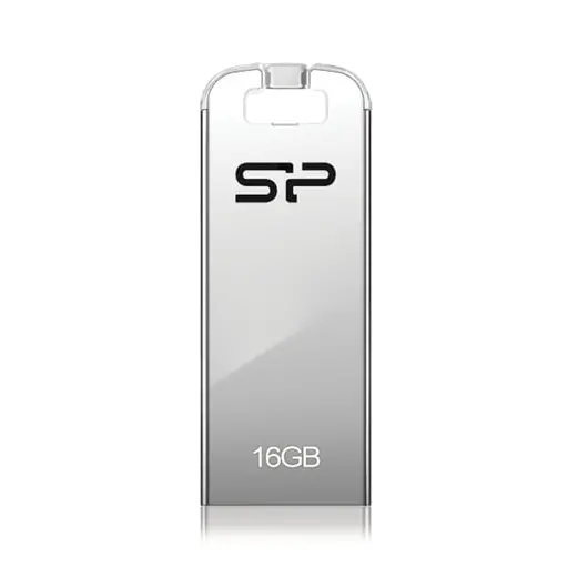 Флеш-диск 16 GB, SILICON POWER Touch T03, USB 2.0, металлический корпус, серебристый, SP16GBUF2T03V1F, фото 1