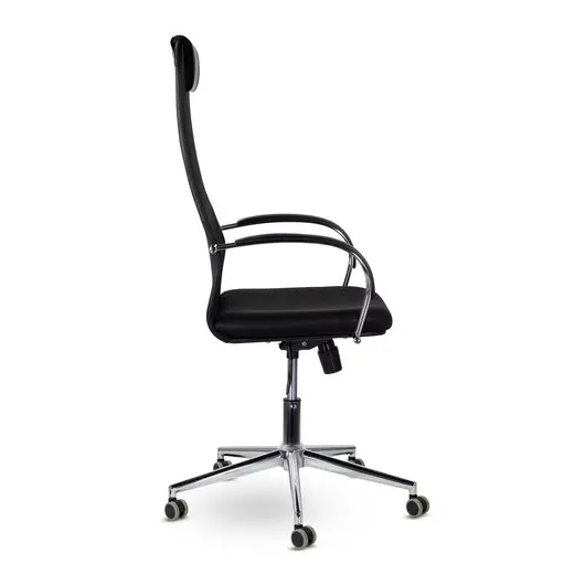 Кресло офисное BRABIX &quot;Pilot EX-610 CH&quot; premium, хром, ткань-сетка, черное, 532417, фото 3