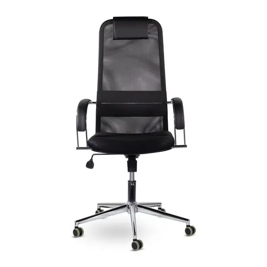 Кресло офисное BRABIX &quot;Pilot EX-610 CH&quot; premium, хром, ткань-сетка, черное, 532417, фото 4