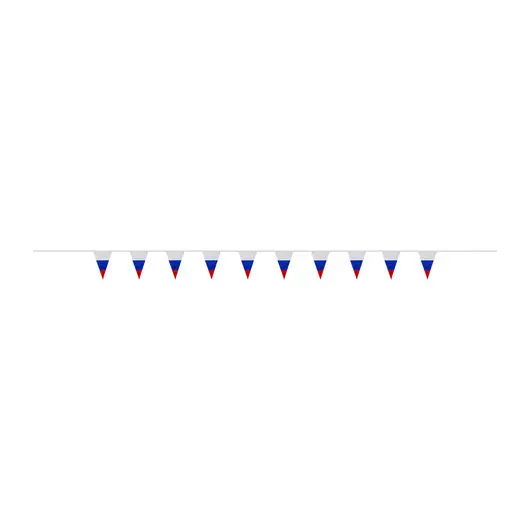 Гирлянда из флагов России, длина 5м, 10 треугольных флажков 20х30см, BRAUBERG, 550186, RU27, фото 4