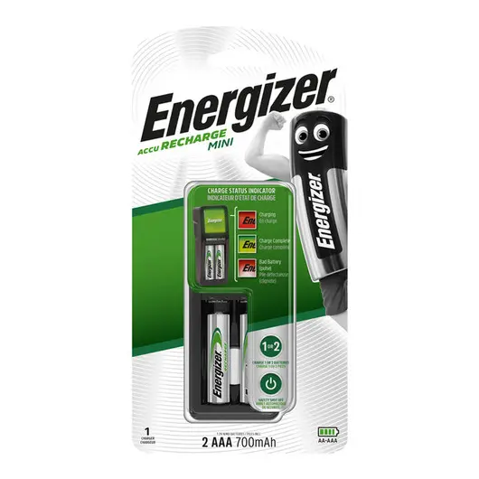 Зарядное устройство Energizer Mini + 2шт. акк. AAA (HR03) 700mAh, фото 1