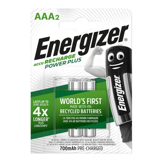 Аккумулятор Energizer Power Plus AAA (HR03) 700mAh 2B, фото 1