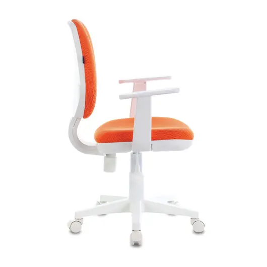 Кресло BRABIX &quot;Fancy MG-201W&quot;, с подлокотниками, пластик белый, оранжевое, 532410, MG-201W_532410, фото 2