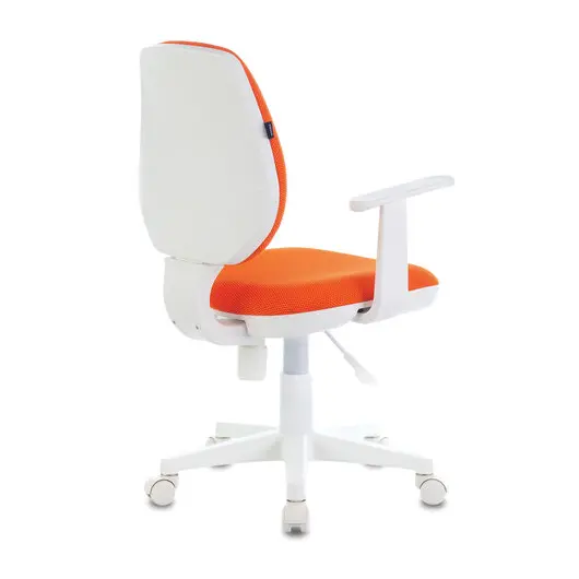 Кресло BRABIX &quot;Fancy MG-201W&quot;, с подлокотниками, пластик белый, оранжевое, 532410, MG-201W_532410, фото 3
