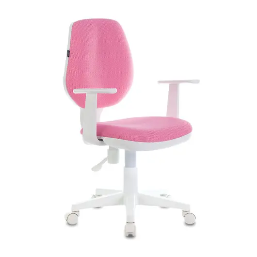 Кресло BRABIX &quot;Fancy MG-201W&quot;, с подлокотниками, пластик белый, розовое, 532409, MG-201W_532409, фото 1