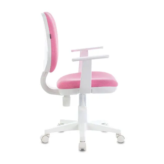 Кресло BRABIX &quot;Fancy MG-201W&quot;, с подлокотниками, пластик белый, розовое, 532409, MG-201W_532409, фото 4