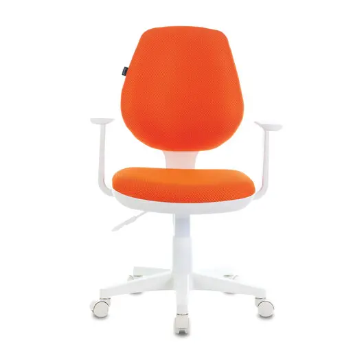 Кресло BRABIX &quot;Fancy MG-201W&quot;, с подлокотниками, пластик белый, оранжевое, 532410, MG-201W_532410, фото 4