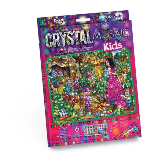 Алмазная мозаика Danko toys &quot;Crystal Mosaic Kids. Белоснежка&quot;, европодвес, фото 1