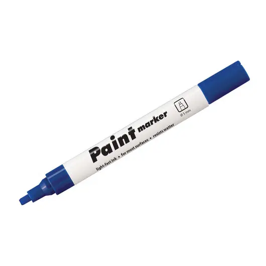 Маркер-краска лаковый (paint marker) СИНИЙ CENTROPEN, скошенный наконечник, 1-5 мм, 9100, ш/к 25231, 5 9100 9906, фото 2