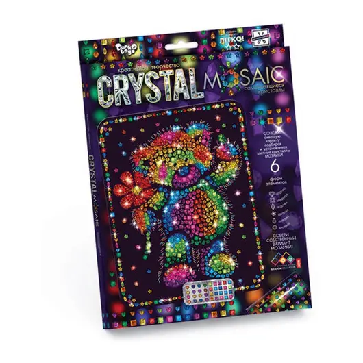 Алмазная мозаика Danko toys &quot;Crystal Mosaic. Мишка&quot;, европодвес, фото 1