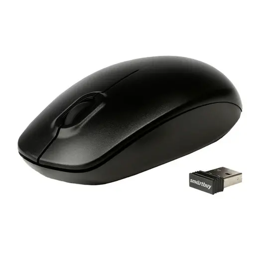 Мышь беспроводная Smartbuy One, USB, черная, 2btn+Roll, фото 1