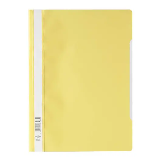 Папка-скоросшиватель пластик. Durable, А4, 180мкм, желтая с прозр. верхом, фото 1