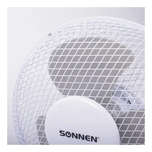 Вентилятор настольный SONNEN TF-25W-23, d=23 см, 25 Вт, на подставке, 2 скоростных режима, белый/серый, 451038, фото 7