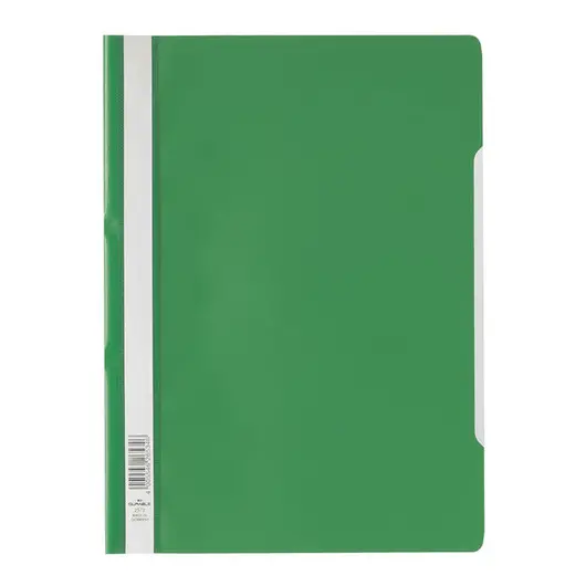 Папка-скоросшиватель пластик. Durable, А4, 180мкм, зеленая с прозр. верхом, фото 1