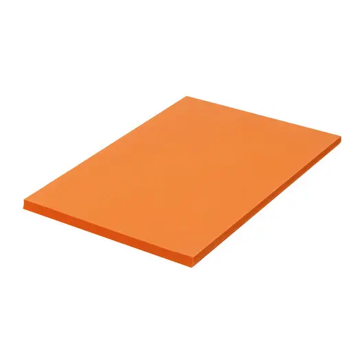 Бумага цветная BRAUBERG, А4, 80г/м, 100 л, интенсив, оранжевая, для офисной техники, 112452, фото 2