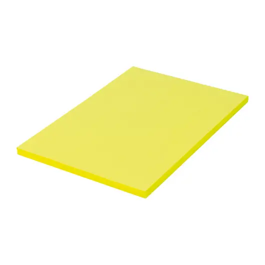 Бумага цветная BRAUBERG, А4, 80г/м, 100 л, медиум, желтая, для офисной техники, 112454, фото 2
