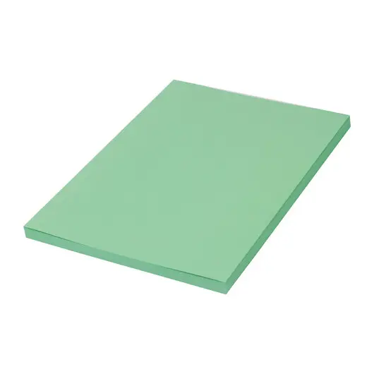 Бумага цветная BRAUBERG, А4, 80г/м, 100 л, медиум, зеленая, для офисной техники, 112458, фото 2