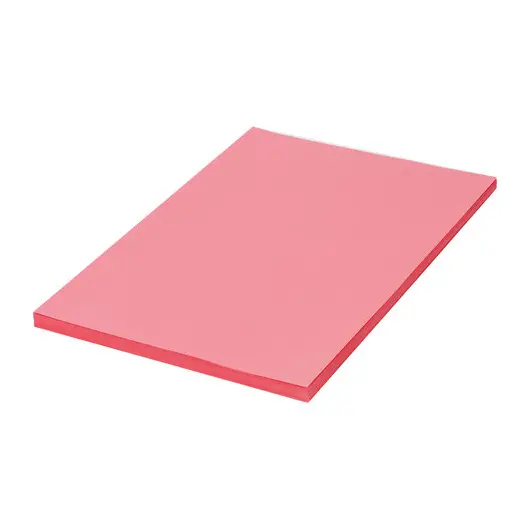 Бумага цветная BRAUBERG, А4, 80г/м, 100 л, медиум, розовая, для офисной техники, 112455, фото 2
