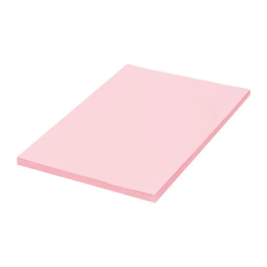 Бумага цветная BRAUBERG, А4, 80г/м, 100 л, пастель, розовая, для офисной техники, 112447, фото 2