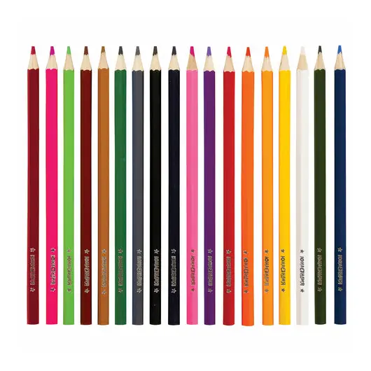 Карандаши цветные мягкие ЮНЛАНДИЯ &quot;ЗАБАВНЫЕ КАРТИНКИ&quot;, 18 цветов, классические, заточенные, 181644, фото 2