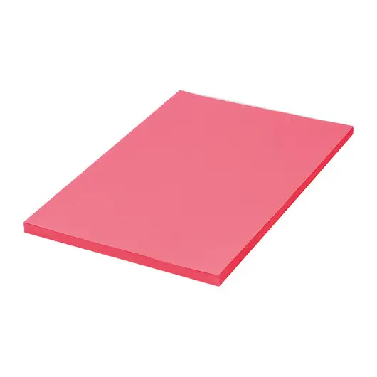 Бумага цветная BRAUBERG, А4, 80г/м, 100 л, интенсив, красная, для офисной техники, 112449, фото 2
