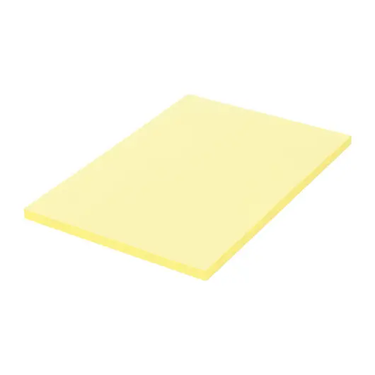 Бумага цветная BRAUBERG, А4, 80г/м, 100 л, пастель, желтая, для офисной техники, 112446, фото 2